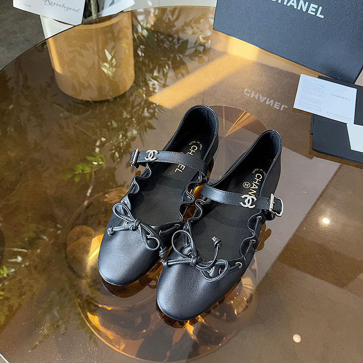 レディース 最高級シャネルスーパーコピー CHANEL メリージェーン パンプス 靴 レザー 2628136 シャネル パンプス バレリーナ - 画像 (3)