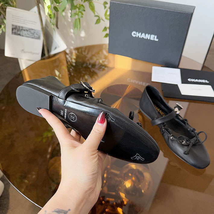 レディース 最高級シャネルスーパーコピー CHANEL メリージェーン パンプス 靴 レザー 2628136 シャネル パンプス バレリーナ - 画像 (2)