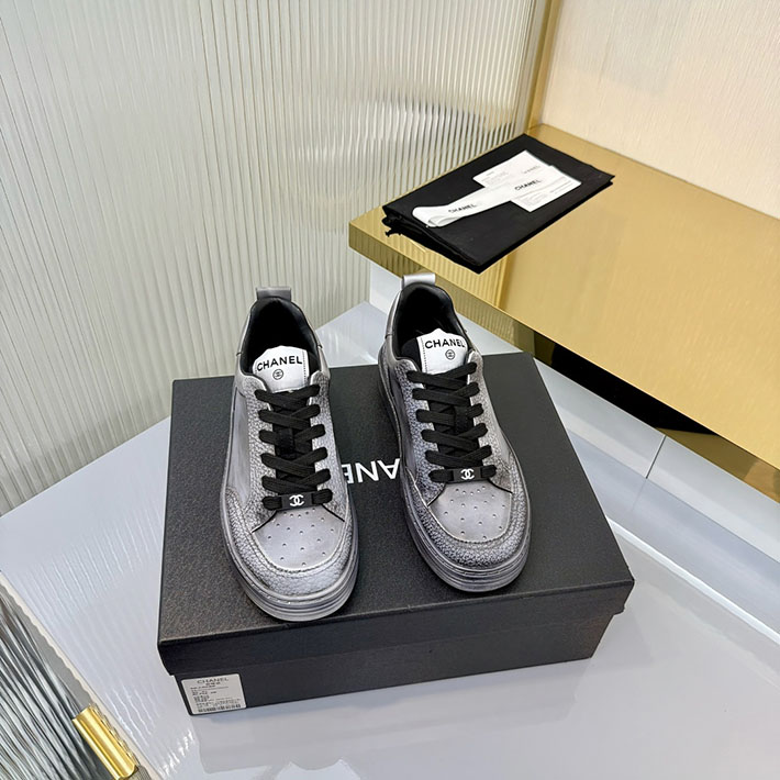 レディース 最高級シャネルスーパーコピー CHANEL スニーカー レースアップ ローカット ココマーク レザー 2628153 スニーカー レディース 人気 30代 - 画像 (2)