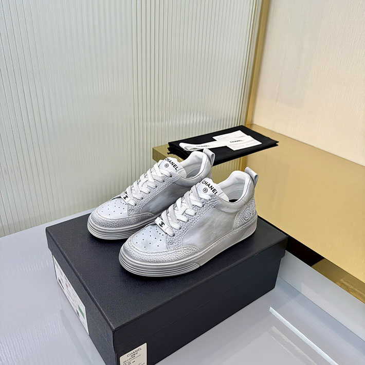 レディース 最高級シャネルスーパーコピー CHANEL スニーカー レースアップ ローカット ココマーク レザー 2628154 スニーカー 可愛い 歩きやすい - 画像 (2)