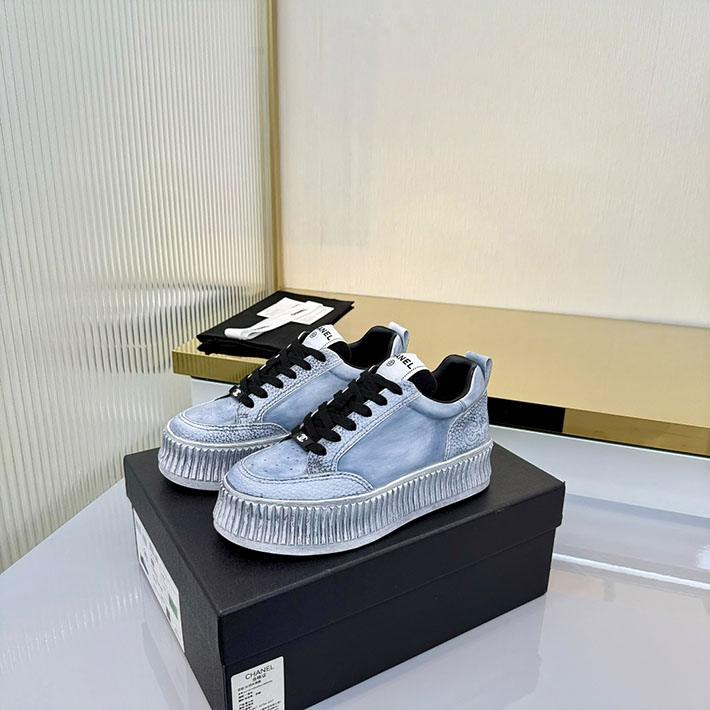 レディース 最高級シャネルスーパーコピー CHANEL スニーカー レースアップ ローカット ココマーク レザー 2628155 大人可愛い スニーカーブランド - 画像 (9)
