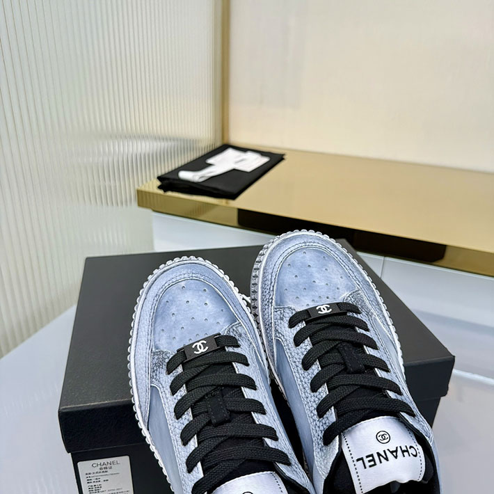レディース 最高級シャネルスーパーコピー CHANEL スニーカー レースアップ ローカット ココマーク レザー 2628155 大人可愛い スニーカーブランド - 画像 (3)