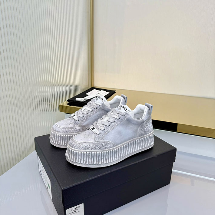 レディース 最高級シャネルスーパーコピー CHANEL スニーカー レースアップ ローカット ココマーク レザー 2628156 流行り の スニーカー レディース 2026 - 画像 (4)