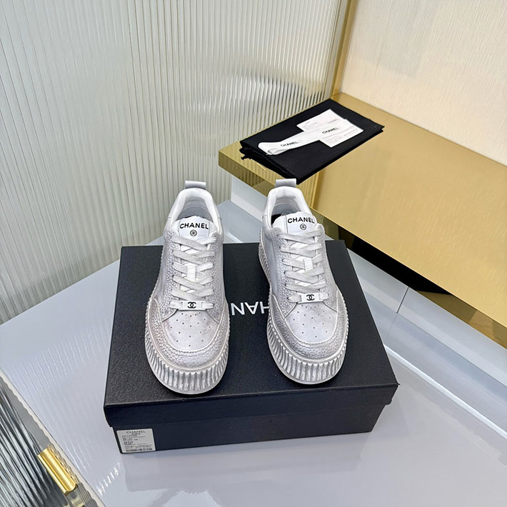 レディース 最高級シャネルスーパーコピー CHANEL スニーカー レースアップ ローカット ココマーク レザー 2628156 流行り の スニーカー レディース 2026 - 画像 (3)