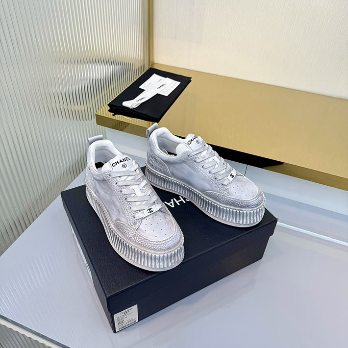 レディース 最高級シャネルスーパーコピー CHANEL スニーカー レースアップ ローカット ココマーク レザー 2628156 流行り の スニーカー レディース 2026 - 画像 (2)