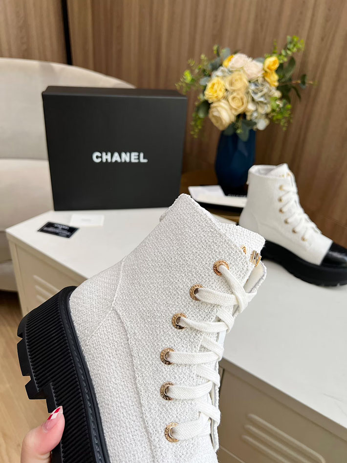 最高級シャネルスーパーコピー CHANEL ショートブーツ マトラッセ ココマーク ベルベット デニム 2628164 CHANEL ブーツ 公式 - 画像 (7)