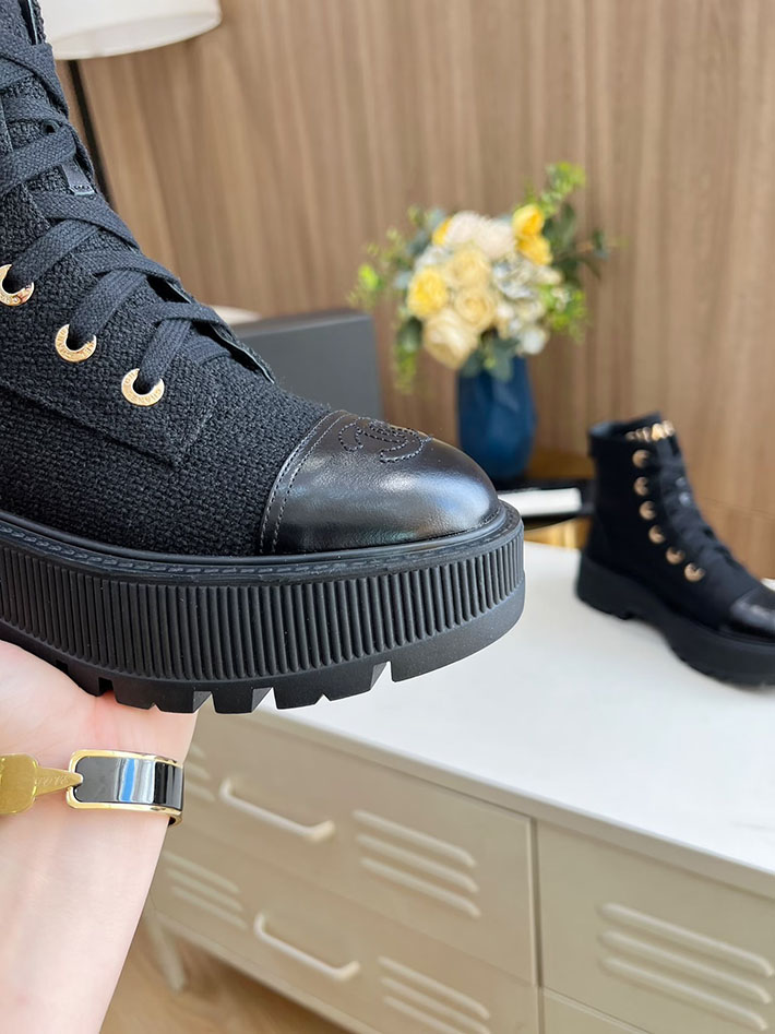 最高級シャネルスーパーコピー CHANEL ショートブーツ マトラッセ ココマーク ベルベット デニム 2628165 シャネル ブーツ 新作 - 画像 (6)