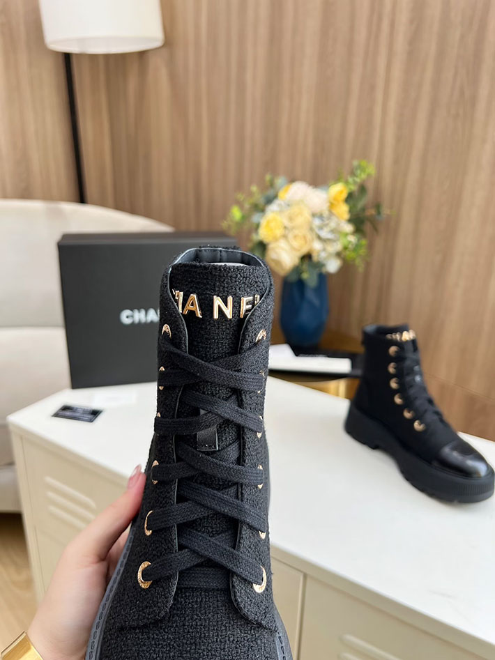 最高級シャネルスーパーコピー CHANEL ショートブーツ マトラッセ ココマーク ベルベット デニム 2628165 シャネル ブーツ 新作 - 画像 (5)