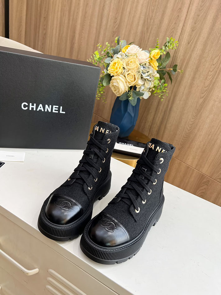 最高級シャネルスーパーコピー CHANEL ショートブーツ マトラッセ ココマーク ベルベット デニム 2628165 シャネル ブーツ 新作 - 画像 (4)