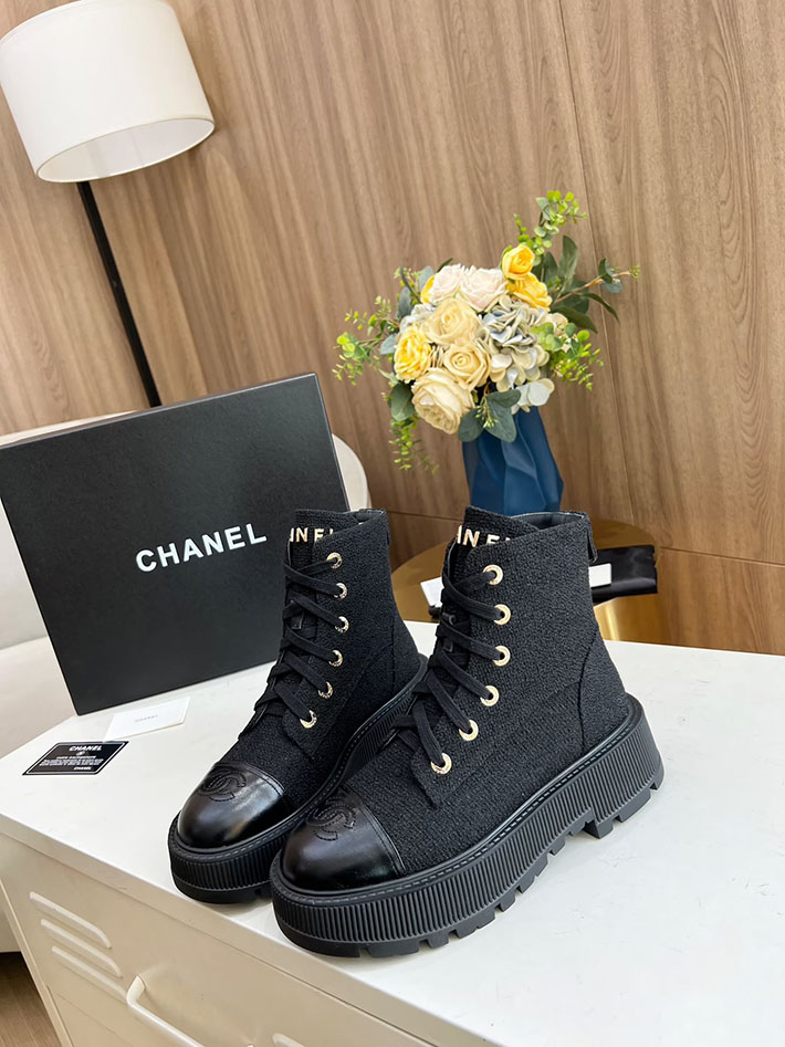 最高級シャネルスーパーコピー CHANEL ショートブーツ マトラッセ ココマーク ベルベット デニム 2628165 シャネル ブーツ 新作 - 画像 (3)