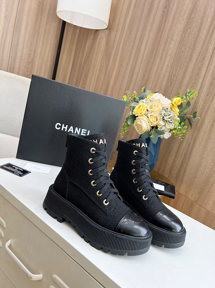最高級シャネルスーパーコピー CHANEL ショートブーツ マトラッセ ココマーク ベルベット デニム 2628165 シャネル ブーツ 新作 - 画像 (2)