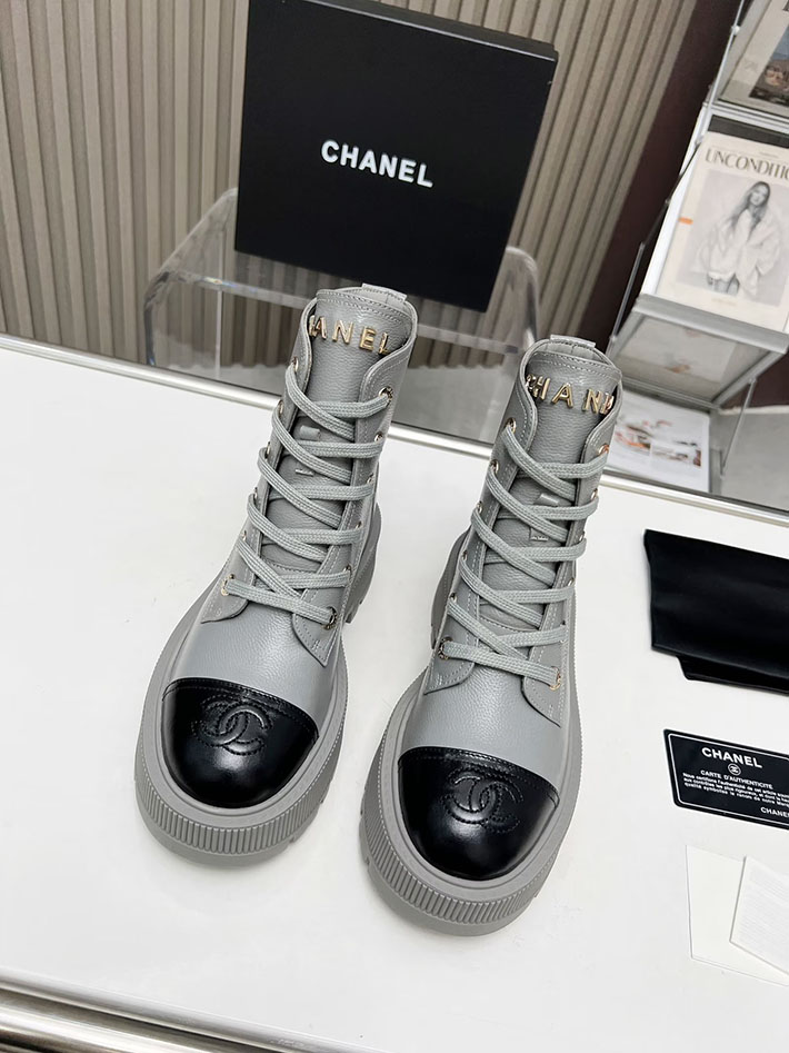最高級シャネルスーパーコピー CHANEL ショートブーツ マトラッセ ココマーク ベルベット デニム 2628166 Chanel ショート ブーツ レディース - 画像 (4)