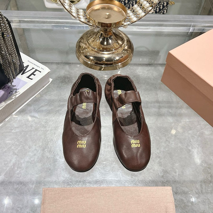レディース 最高級MiuMiuスーパーコピー ミュウミュウ ルーシュナッパ レザーバレリーナ 2628178 MIUMIU ルーシュナッパ - 画像 (9)