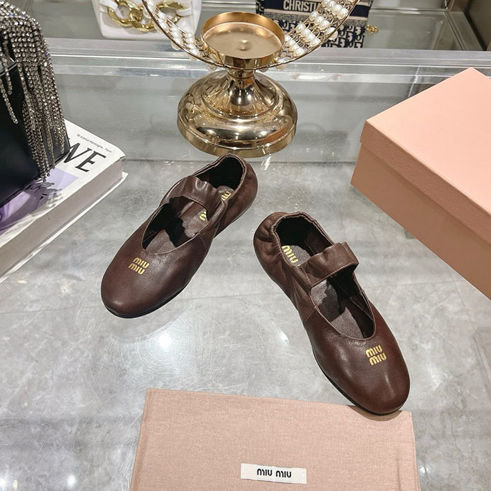 レディース 最高級MiuMiuスーパーコピー ミュウミュウ ルーシュナッパ レザーバレリーナ 2628178 MIUMIU ルーシュナッパ - 画像 (8)