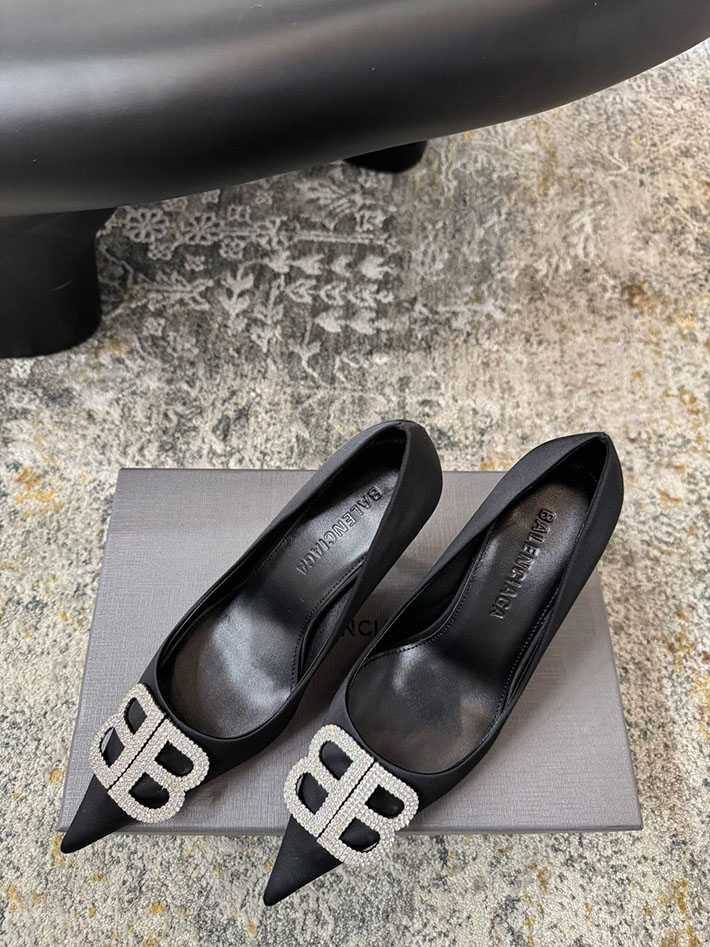 最高級バレンシアガスーパーコピー BALENCIAGA パンプス スエード調 ポインテッドトゥ ハイヒール 2628190 バレンシアガ パンプス リボン - 画像 (3)