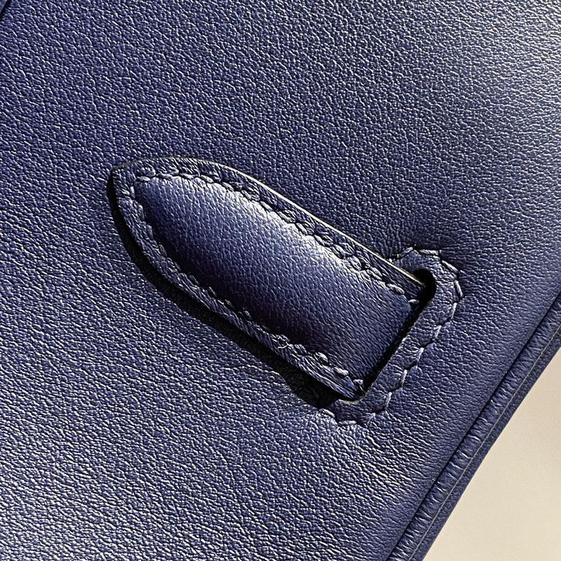 HERMES バーキンショルダーライト 29 Shoulder birkin ディープブルー スイフト シルバー金具 2627394 ショルダーバーキン29 定価 - 画像 (8)