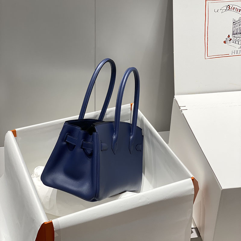 HERMES バーキンショルダーライト 29 Shoulder birkin ディープブルー スイフト シルバー金具 2627394 ショルダーバーキン29 定価 - 画像 (6)