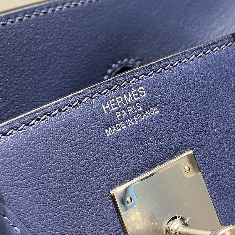 HERMES バーキンショルダーライト 29 Shoulder birkin ディープブルー スイフト シルバー金具 2627394 ショルダーバーキン29 定価 - 画像 (4)