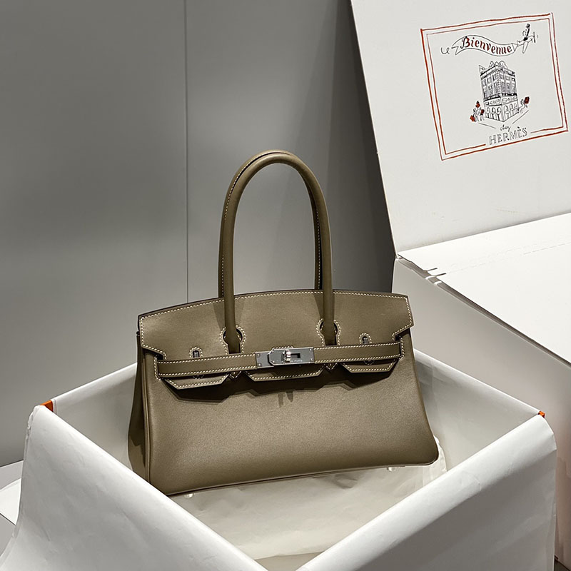 HERMES バーキンショルダーライト 29 Shoulder birkin エトゥープ スイフト シルバー金具 2627395 ショルダーバーキン 新作 - 画像 (9)
