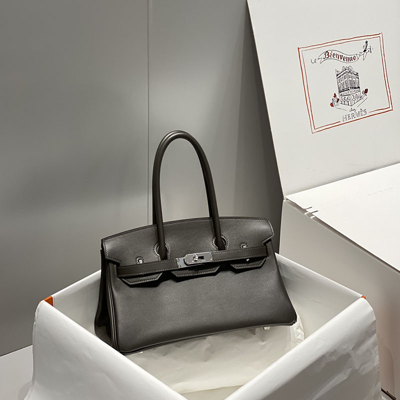 HERMES バーキンショルダーライト 29 Shoulder birkin エベンヌ スイフト シルバー金具 2627397 バーキン ショルダーストラップ - 画像 (8)