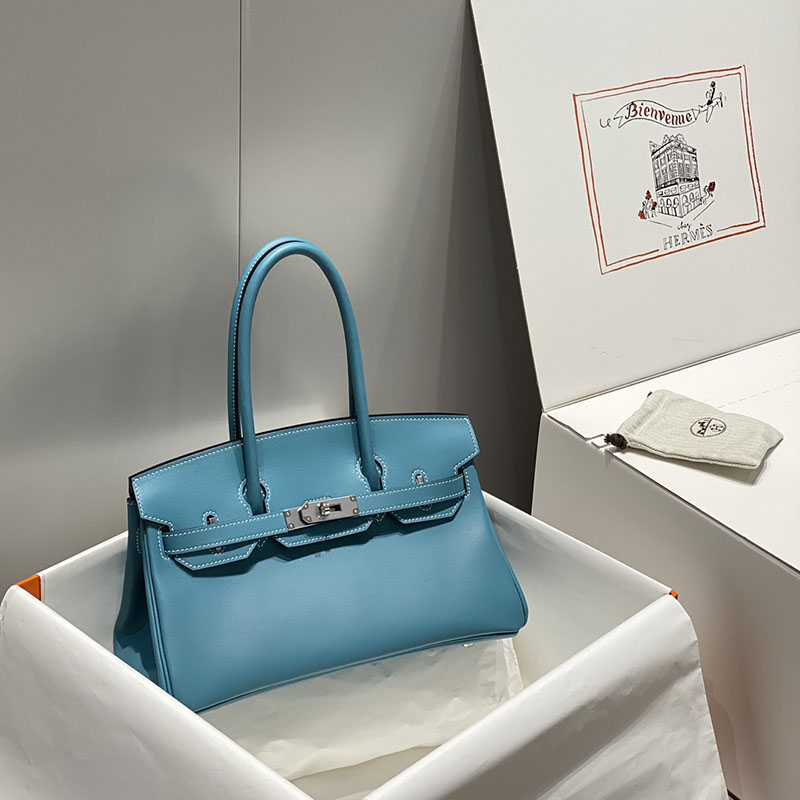 HERMES バーキンショルダーライト 29 Shoulder birkin ブルージーン スイフト シルバー金具 2627398 エルメスバーキンショルダー - 画像 (9)