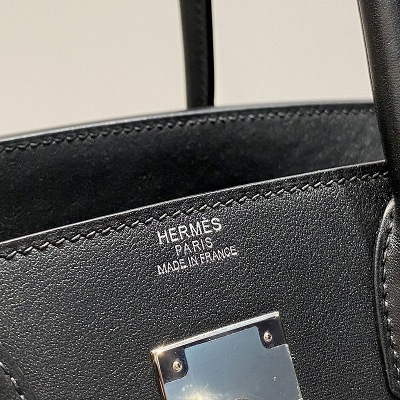 HERMES バーキンショルダーライト 29 Shoulder birkin 黒 ブラック スイフト シルバー金具 2627399 エルメス バッグ バーキン - 画像 (6)