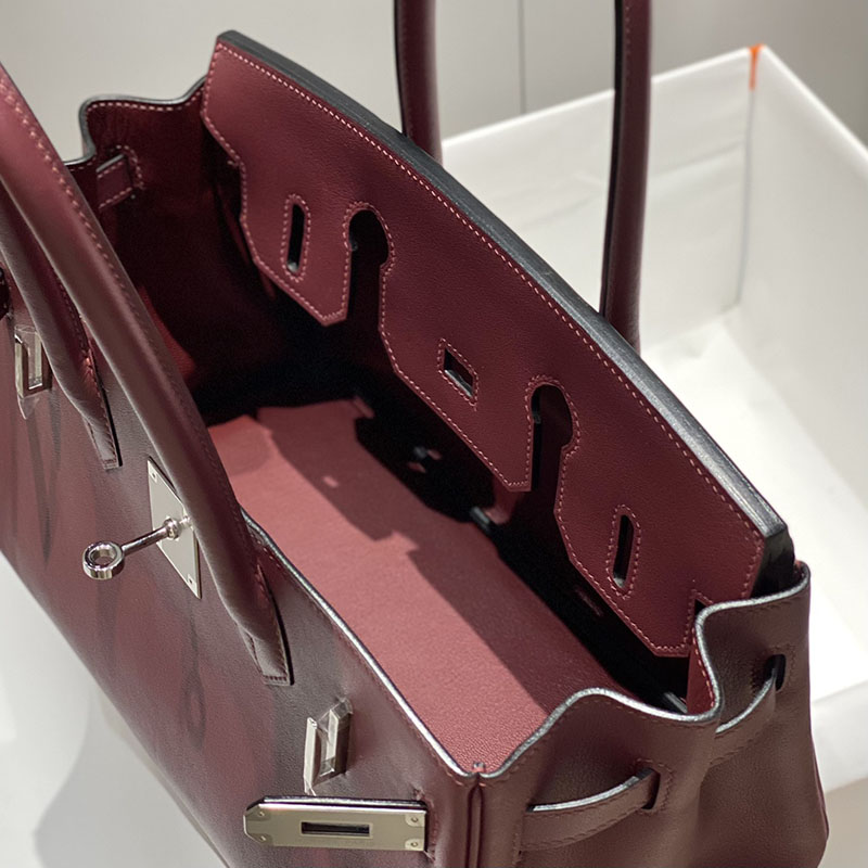 HERMES バーキンショルダーライト 29 Shoulder birkin ボルドー スイフト シルバー金具 2627400 エルメスバッグ 種類 - 画像 (2)