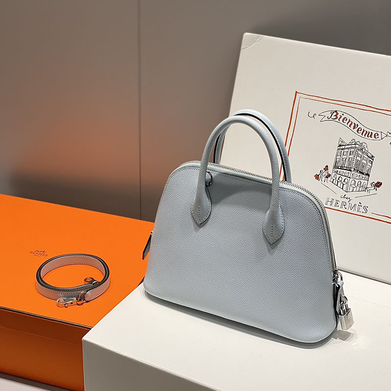 エルメス ボリード バッグ HERMES ボリード1923 25 ブルーペール ヴォーエプソン シルバー金具 2627402 ボリード25 定価 - 画像 (8)