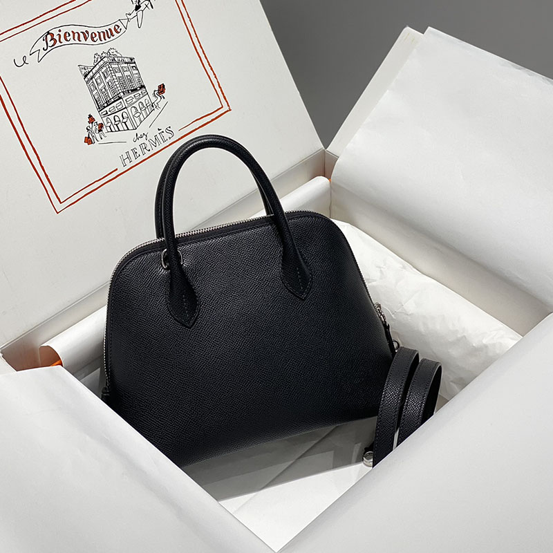 エルメス ボリード バッグ HERMES ボリード1923 25 黒 ブラック ヴォーエプソン シルバー金具 2627411 ボリード 25 黒 - 画像 (8)