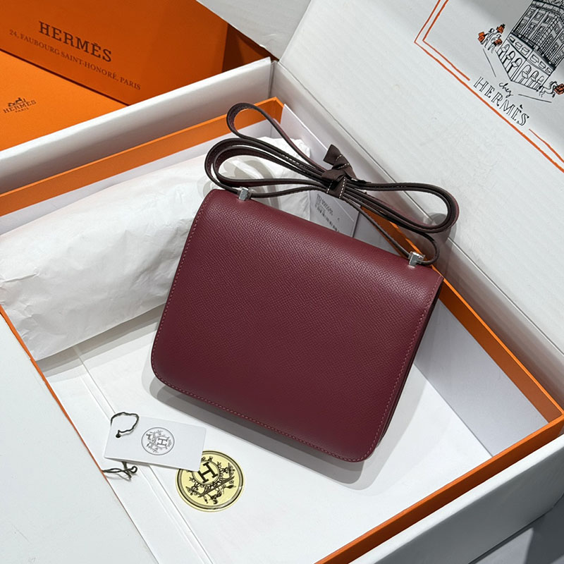 エルメス アウトレット 海外 HERMES コンスタンス3 ミニ ルビー ヴォーエプソン シルバー金具 2627417 コンスタンスミニ 定価 - 画像 (9)