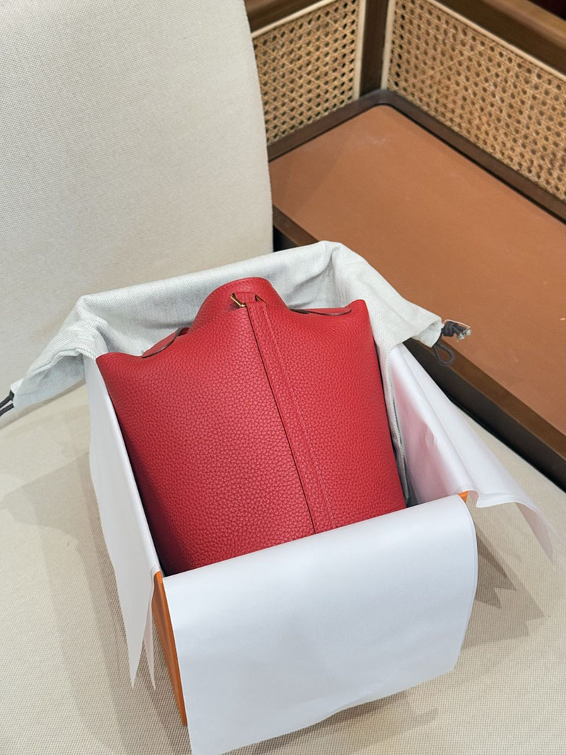 エルメス ピコタン人気色 HERMES ピコタンロック 18 PM ルージュカザック トリヨンクレマンス ゴールド金具 2627476 エルメス専門店 おすすめ - 画像 (6)
