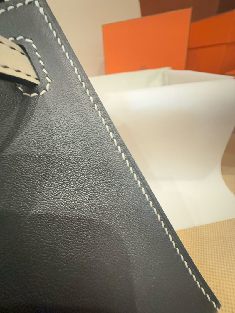 エルメス ミニ ケリー バッグ HERMES ポシェットケリー 黒 ブラック/ベトン スイフト シルバー金具 2627479 エルメス専門店 おすすめ - 画像 (5)