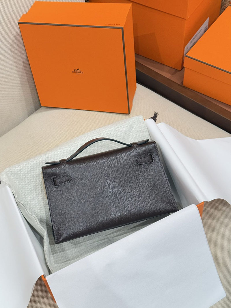 エルメス ミニ ケリー バッグ HERMES ポシェットケリー 黒 ブラック/ベトン スイフト シルバー金具 2627479 エルメス専門店 おすすめ - 画像 (4)