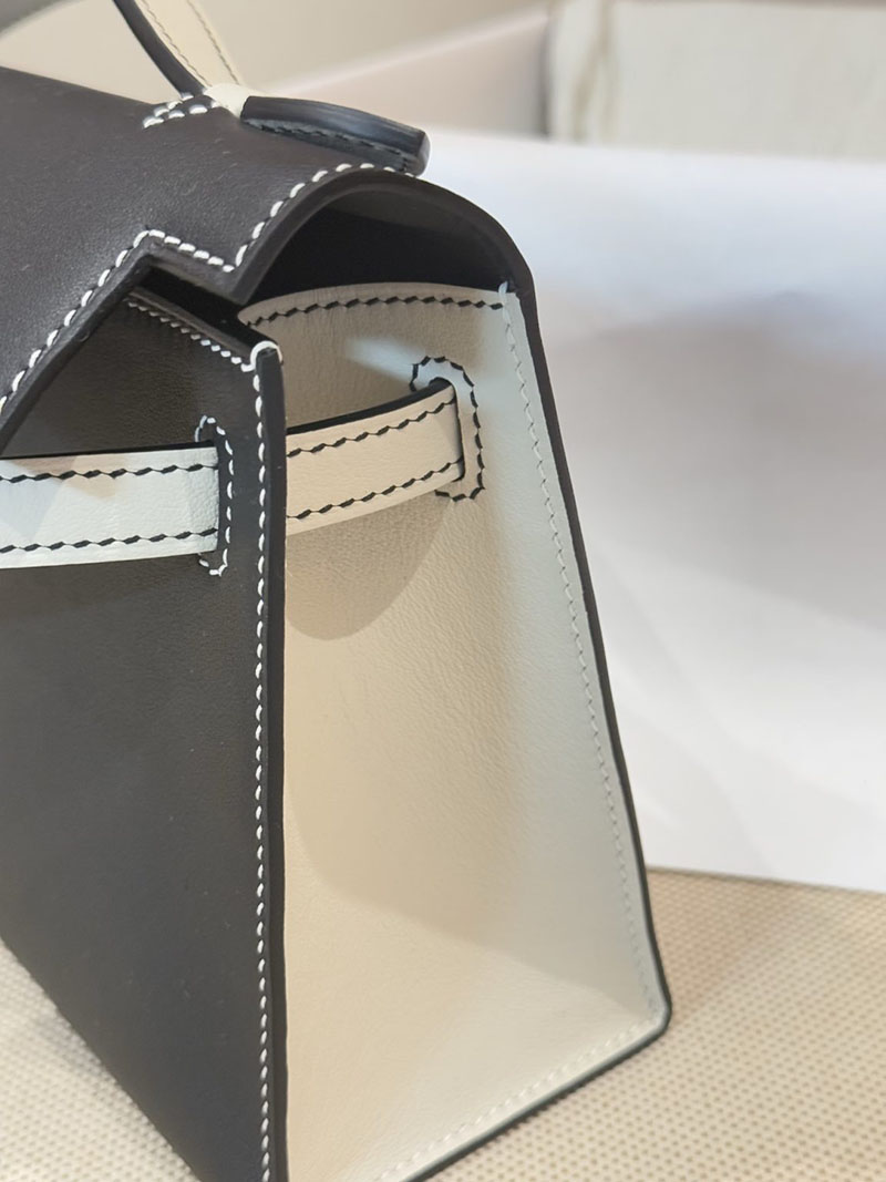 エルメス ミニ ケリー バッグ HERMES ポシェットケリー 黒 ブラック/ベトン スイフト シルバー金具 2627479 エルメス専門店 おすすめ - 画像 (2)