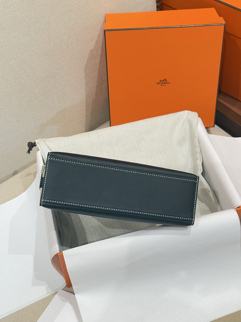 エルメス ミニ ケリー バッグ HERMES ポシェットケリー 黒 ブラック/ベトン スイフト シルバー金具 2627479 エルメス専門店 おすすめ - 画像 (13)