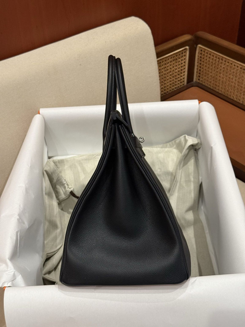 エルメスバーキン40コピー HERMES バーキン40 黒 ブラック エバーカラー シルバー金具 2627487 エルメス専門店 おすすめ - 画像 (6)