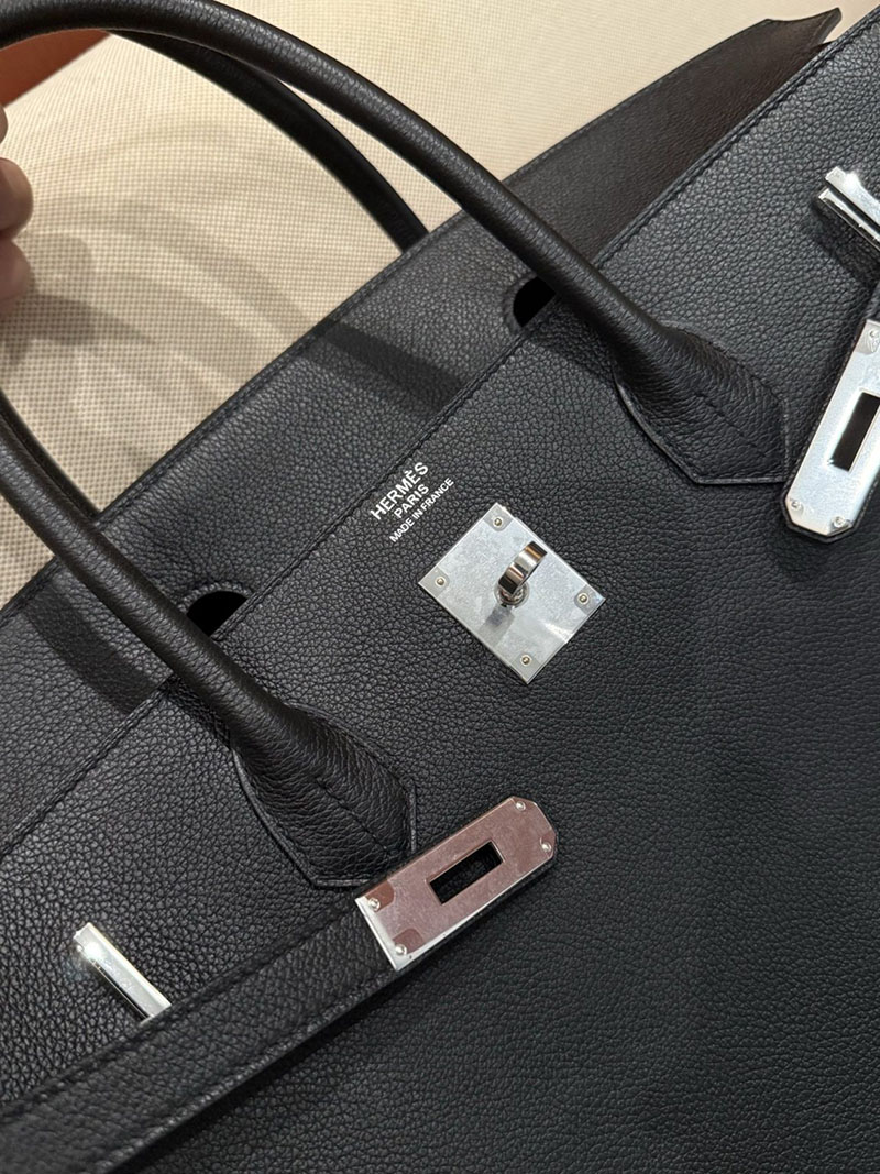 エルメスバーキン40コピー HERMES バーキン40 黒 ブラック エバーカラー シルバー金具 2627487 エルメス専門店 おすすめ - 画像 (4)