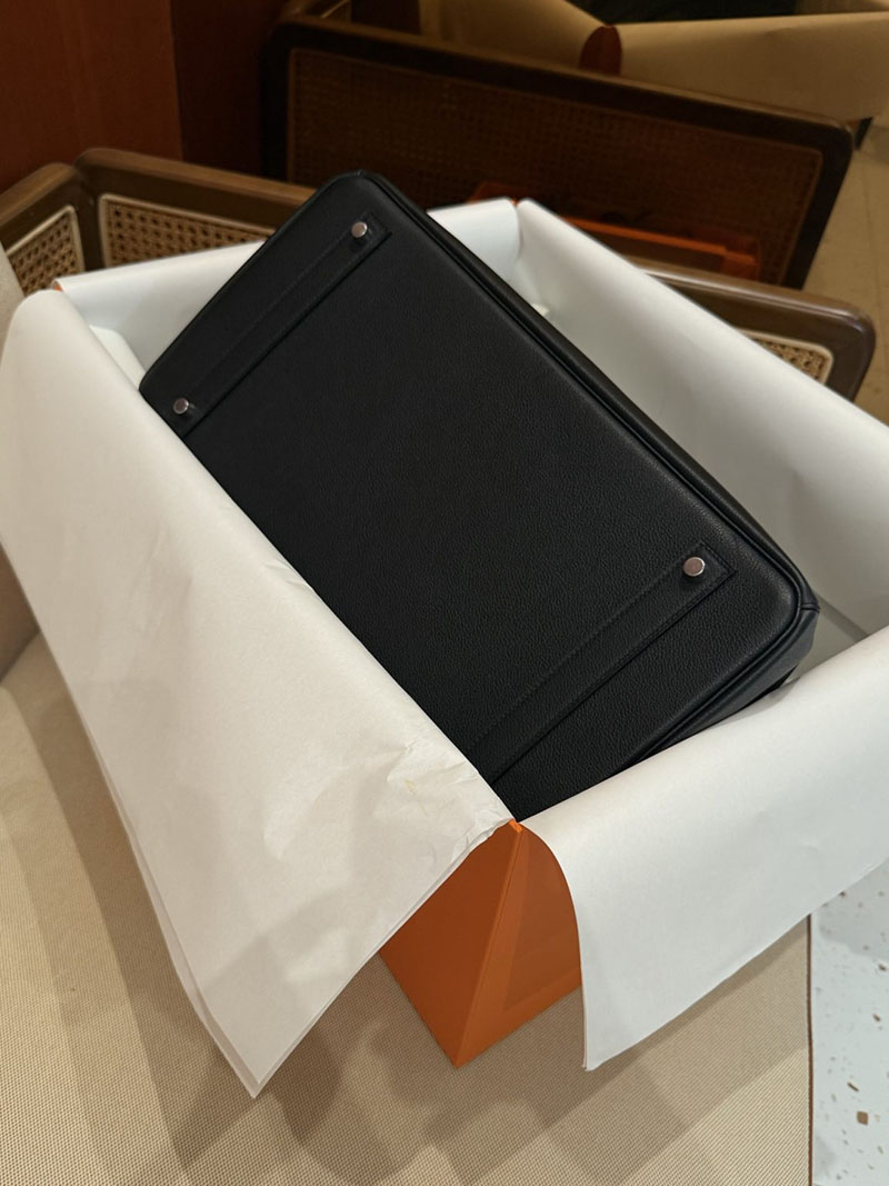 エルメスバーキン40コピー HERMES バーキン40 黒 ブラック エバーカラー シルバー金具 2627487 エルメス専門店 おすすめ - 画像 (14)