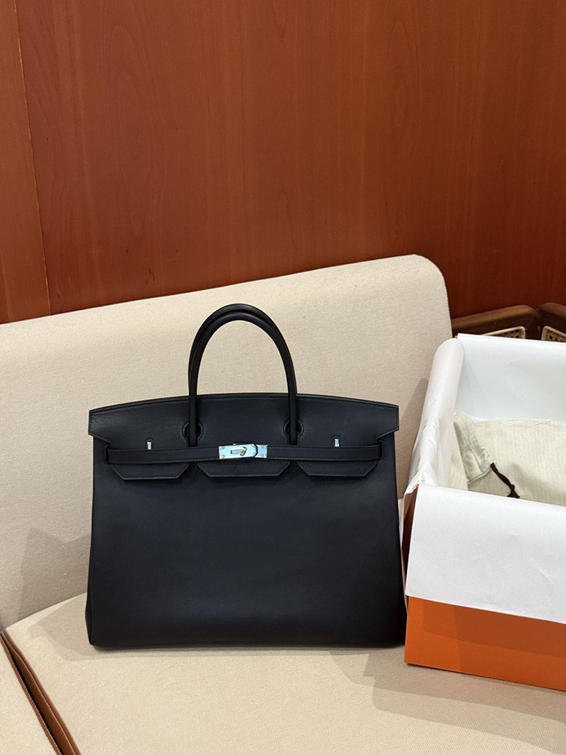 エルメスバーキン40コピー HERMES バーキン40 黒 ブラック エバーカラー シルバー金具 2627487 エルメス専門店 おすすめ - 画像 (12)