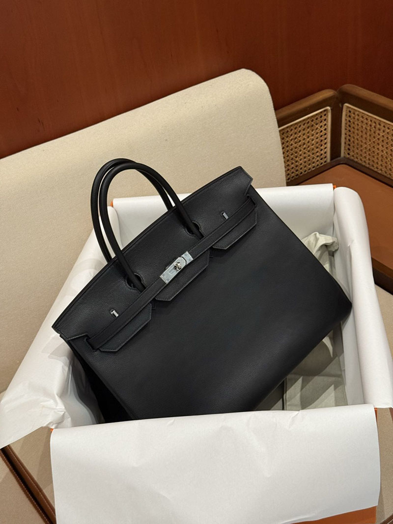 エルメスバーキン40コピー HERMES バーキン40 黒 ブラック エバーカラー シルバー金具 2627487 エルメス専門店 おすすめ - 画像 (8)