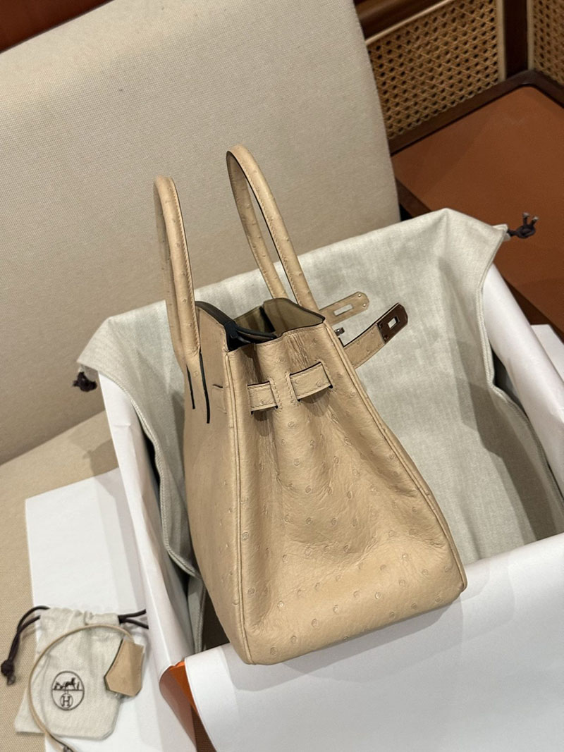 エルメス バーキン25 定価 HERMES バーキン25 チャイ オーストリッチ シルバー金具 2627489 エルメス専門店 おすすめ - 画像 (13)