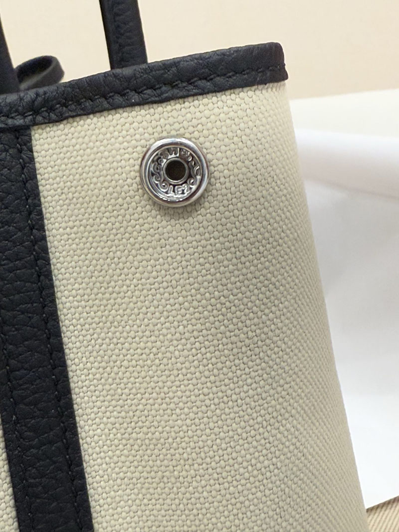 エルメス ガーデンパーティ風 HERMES ガーデンパーティ 30 TPM 黒 ブラック/グレー ネゴンダ/トワル シルバー金具 2627495 エルメス専門店 - 画像 (8)