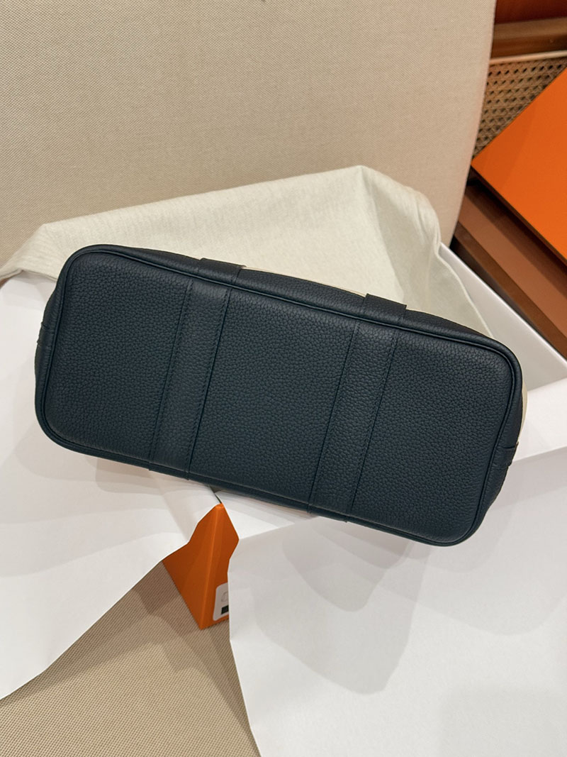 エルメス ガーデンパーティ風 HERMES ガーデンパーティ 30 TPM 黒 ブラック/グレー ネゴンダ/トワル シルバー金具 2627495 エルメス専門店 - 画像 (4)