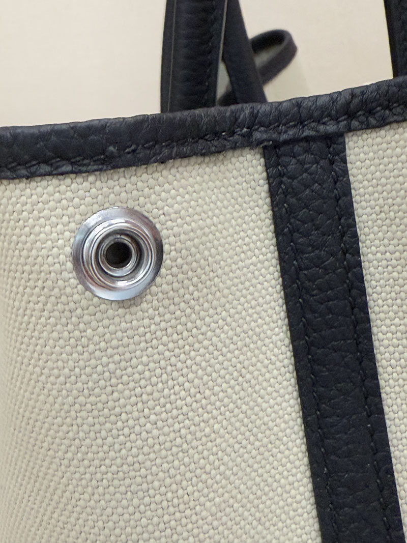エルメス ガーデンパーティ風 HERMES ガーデンパーティ 30 TPM 黒 ブラック/グレー ネゴンダ/トワル シルバー金具 2627495 エルメス専門店 - 画像 (3)