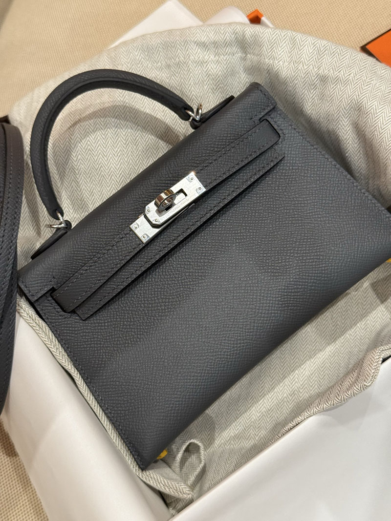 エルメス ミニケリー2 エプソン HERMES ケリーミニ2 外縫い グリミスティ ヴォーエプソン シルバー金具 2627503 エルメス専門店 おすすめ - 画像 (8)
