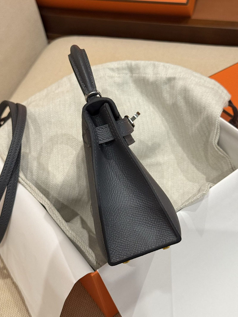 エルメス ミニケリー2 エプソン HERMES ケリーミニ2 外縫い グリミスティ ヴォーエプソン シルバー金具 2627503 エルメス専門店 おすすめ - 画像 (4)