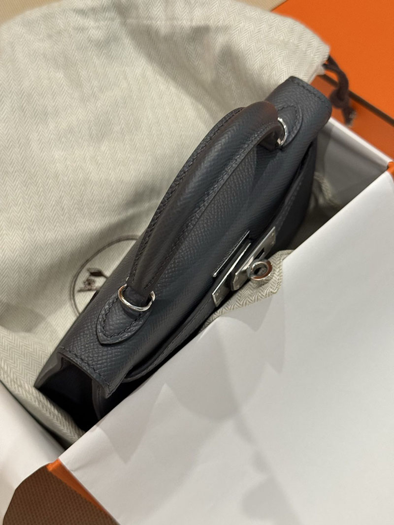 エルメス ミニケリー2 エプソン HERMES ケリーミニ2 外縫い グリミスティ ヴォーエプソン シルバー金具 2627503 エルメス専門店 おすすめ - 画像 (3)