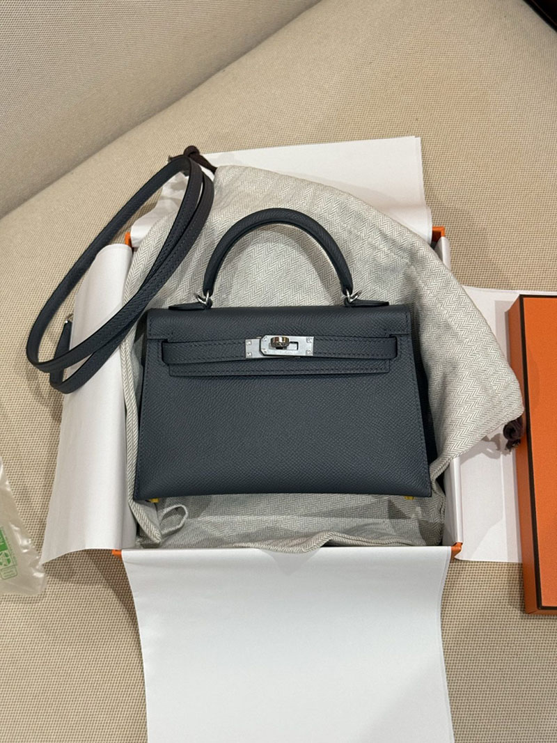 エルメス ミニケリー2 エプソン HERMES ケリーミニ2 外縫い グリミスティ ヴォーエプソン シルバー金具 2627503 エルメス専門店 おすすめ - 画像 (2)