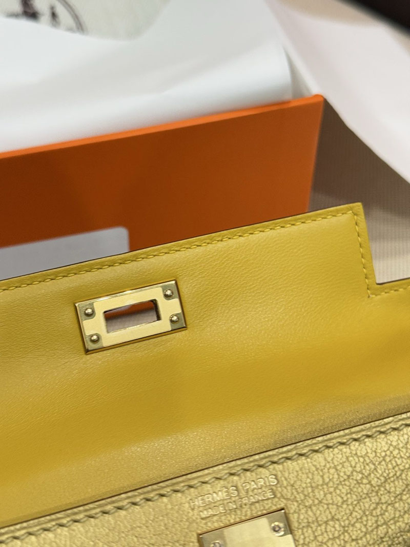 手提げバッグ 小さめ おしゃれ HERMES ケリーミニ2 外縫い ドレ シェブルミゾル ゴールド金具 2627518 エルメス専門店 おすすめ - 画像 (8)