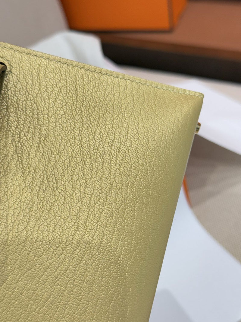 手提げバッグ 小さめ おしゃれ HERMES ケリーミニ2 外縫い ドレ シェブルミゾル ゴールド金具 2627518 エルメス専門店 おすすめ - 画像 (3)